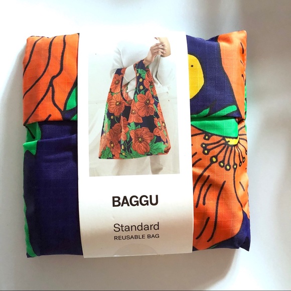 Baggu Standard Ripstop Wild Poppy Reusable Bag - Picture 2 of 2